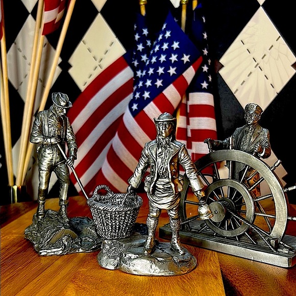 Franklin Mint 1977 Fine Pewter Figurines – Colonial Street – Set of 9, Mint - Picture 14 of 14